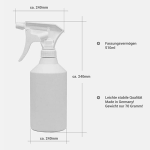 Spray bottle white, round with 1,0 liter capacity - Image 4