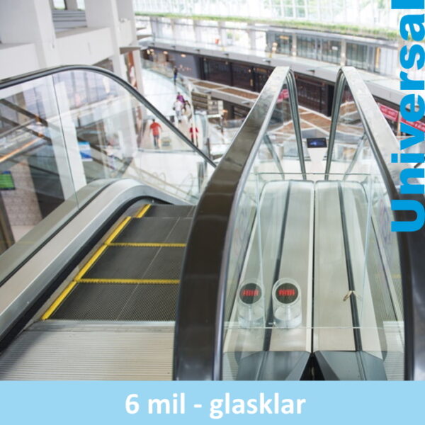 Kratzschutzfolie Außen in einer Shopping Mall