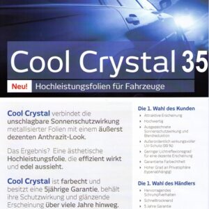 Autoglasfolie Crystal 35 grau Eigenschaften