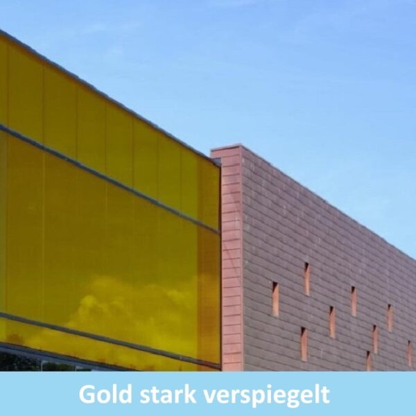 Spionspiegelfolie gold verspiegelt Innen