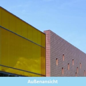 Spionspiegelfolie gold verspiegelt Innen Außenansicht