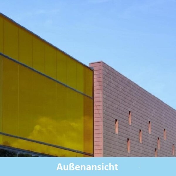 Spionspiegelfolie gold verspiegelt Innen Außenansicht