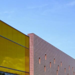 Spionspiegelfolie gold verspiegelt Innen Nahaufnahme