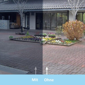 Spionspiegelfolie Silber verspiegelt Außen Innenansicht