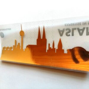 Spiegelfolie Aslan SE 75 Gold mit geplotteter Skyline