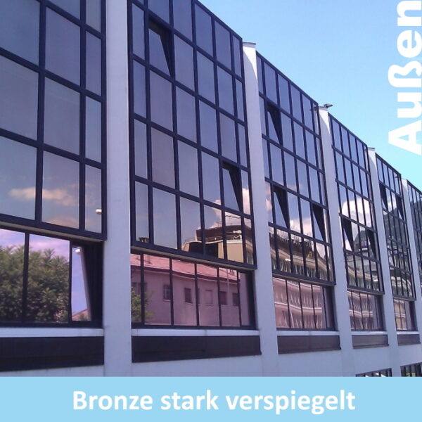 Spionspiegelfolie Bronze verspiegelt Außen
