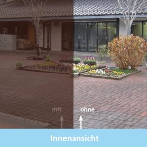 Spionspiegelfolie bronze verspiegelt Außen Innenansicht