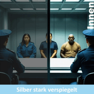 Spionspiegelfolie Silber verspiegelt Innenverlegung