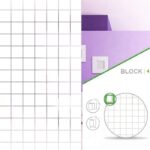 Sichtschutzfolie Block mit weißen Karos 20x20 mm