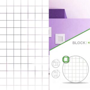 Sichtschutzfolie Block mit weißen Karos 20x20 mm