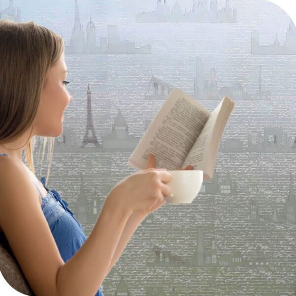 Adhäsionsfolie mit Skyline Motiv