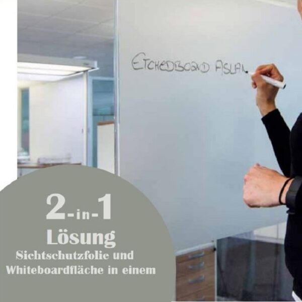 beschreibbare-sichtschutzfolie Beschreibbare Sichtschutzfolie Sandstrahloptik