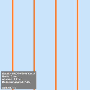 Vogelschutzfolie Linien orange