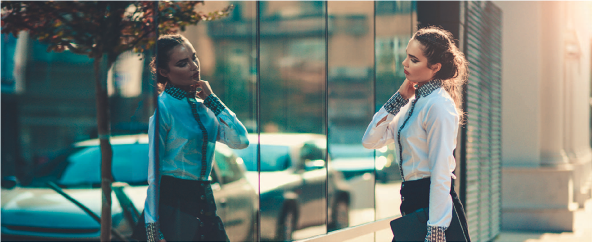 Fensterfolie Spiegel Effekt Total Mirror Nahaufnahme